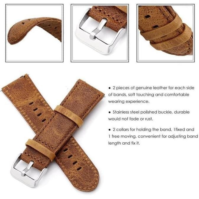 Ori - Strap Kulit Garmin Vivomove Hr Tali Jam Leather Watchband Premium