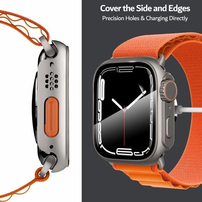 Ori - Case Apple Watch Series 9 8 7 6 Se + Strap Nylon Desain Mirip Ultra