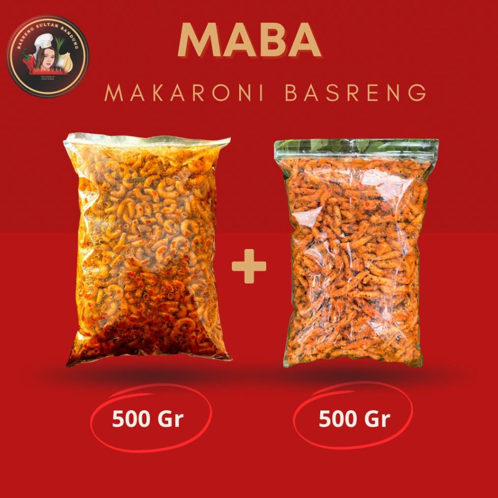 

Bundling Maba -Makaroni 500Gr +Basreng Pedas Daun Jeruk 500Gr