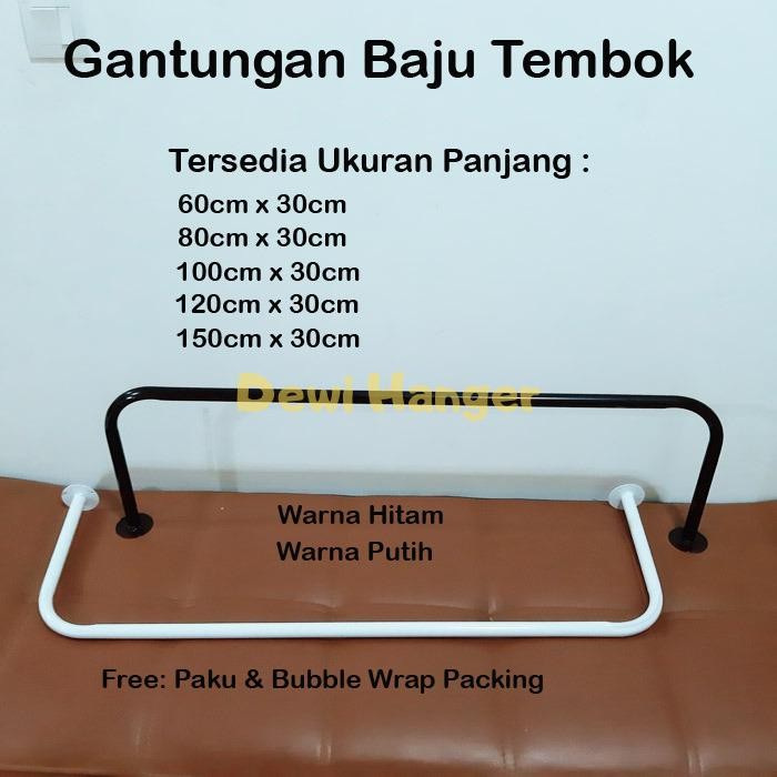 Gantungan Baju Besi Tempel Dinding