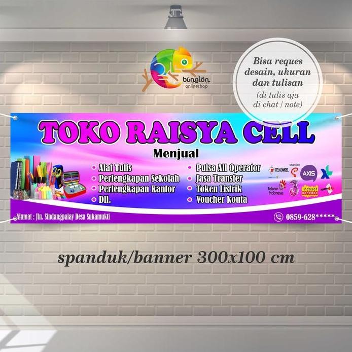 ready Spanduk Banner Toko ATK, Konter, Pulsa, Sembako, Dll