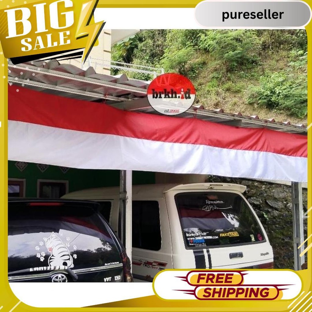 Bendera Merah Putih Lespang 7 Meter-Umbul Umbul Serbaguna Merah Putih 6.6