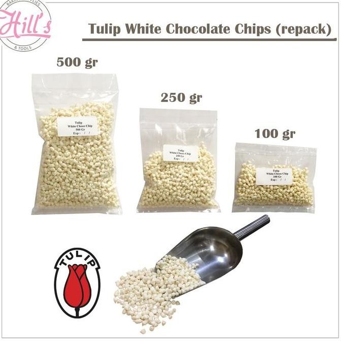 

LM Tulip White Chocolate Chips ( Repack ) 100 gr, 250 gr & 500 gr