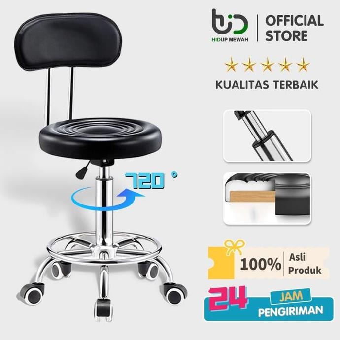 Hidup Mewah Kursi Cafe Bulat kursi salon kursi hidrolix kursi kantor Kursi Salon Hidrolik Bulat Roda