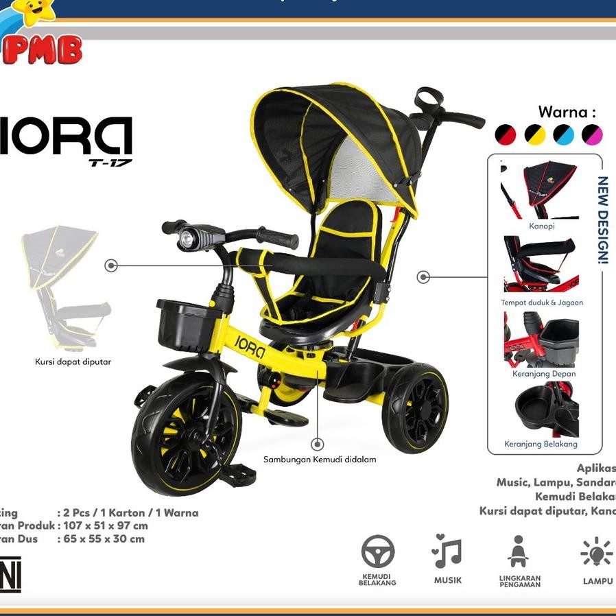 Terlaris Iora Pmb T17 Sepeda Anak Roda Tiga Pmb T17 // Sepeda Pmb Iora T22 Sepeda Anak Roda Tiga