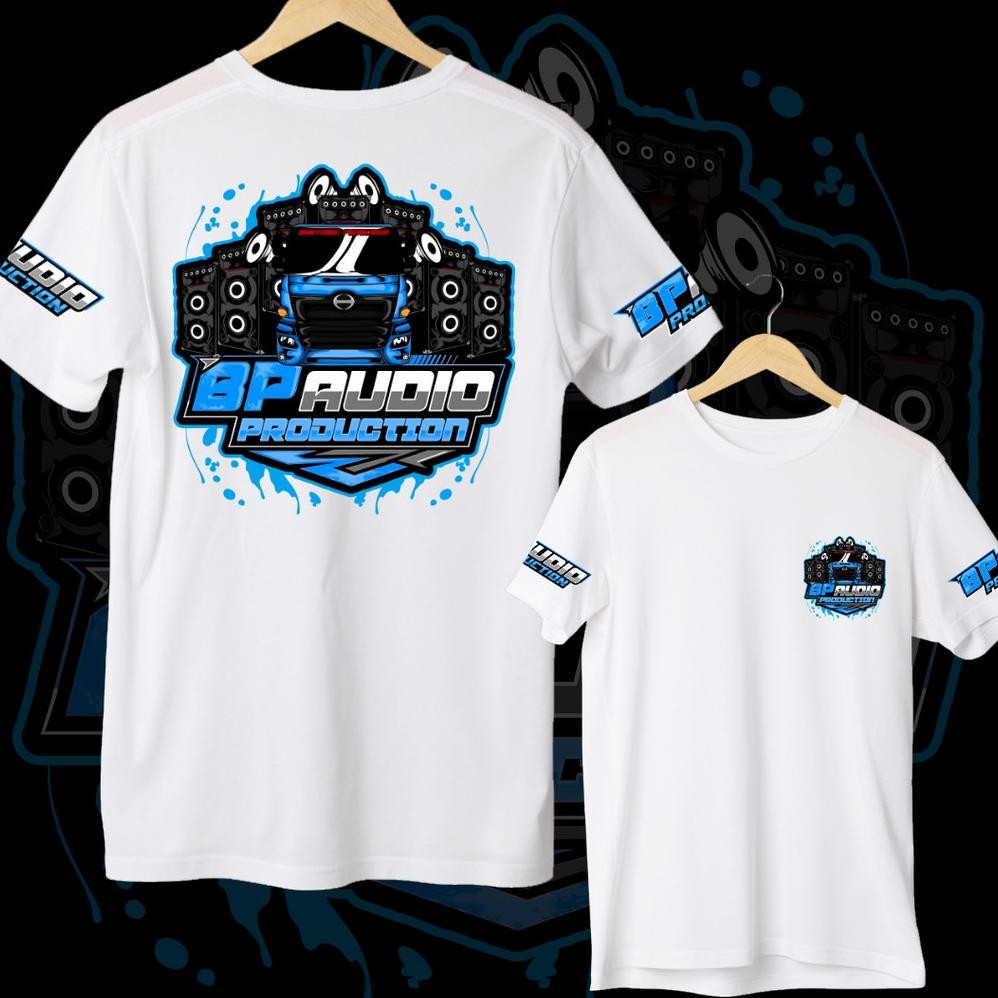 Promo Kaos Sound System Bp Audio Production Baju Pria Warna Putih