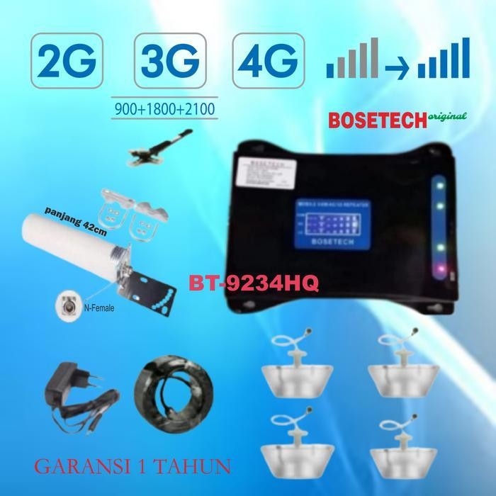 Booster Penangkap Jaringan Signal Sinyal Hp Triband 2G 3G 4G Lte 4 Way Omni Taiwan Ori Original Dan 