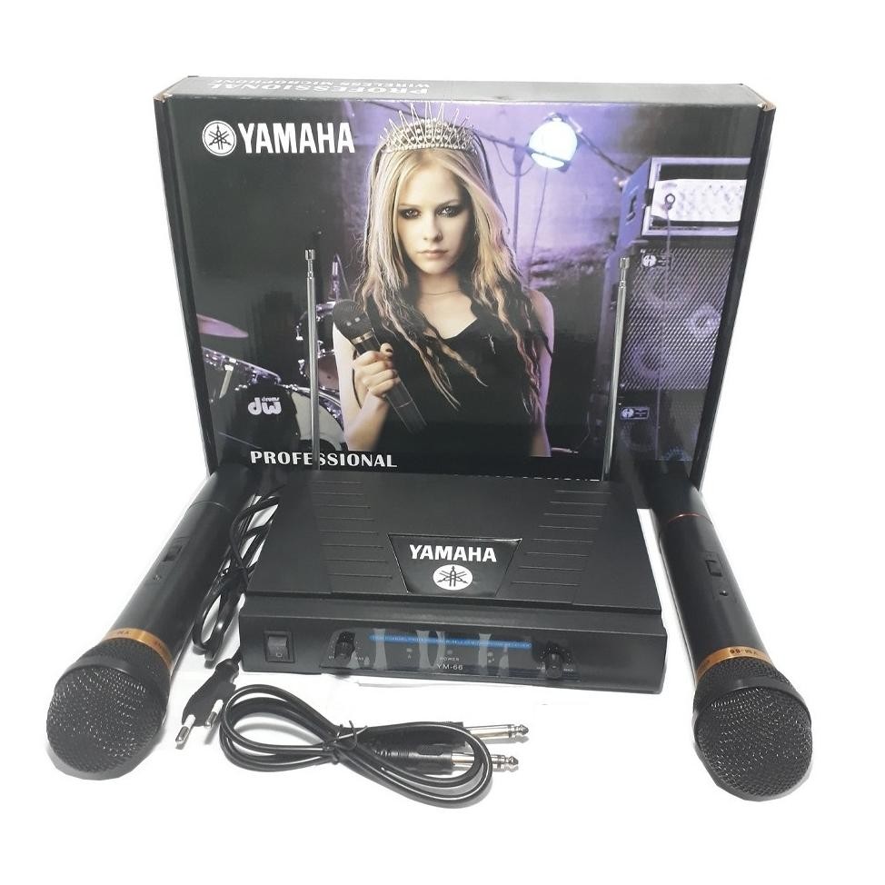 Microphone Yamaha YM-66 Mikrofon Wireless mic tanpa kabel DiM
