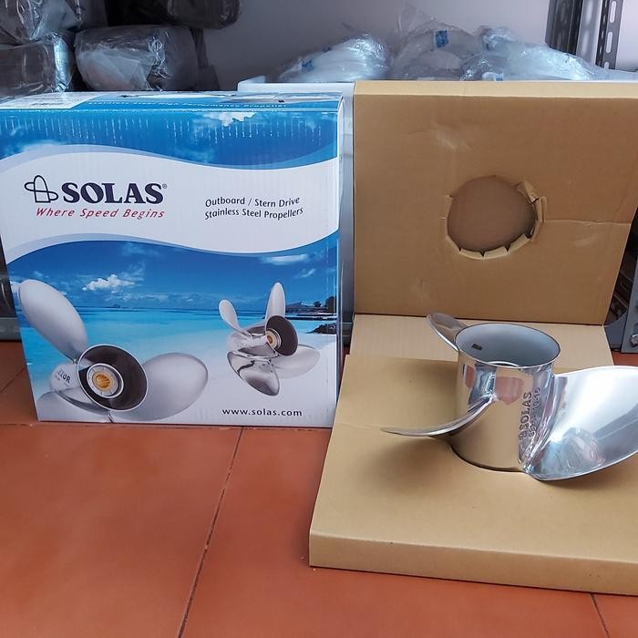 Propeller / Kipas Solas Stainles Mesin Tempel Yamaha 40Pk Ukuran 15In Original Dan Terpercaya