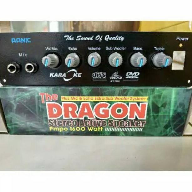 Kit Dragon Power Amplifier Speaker Aktif mic echo subwoofer DiM