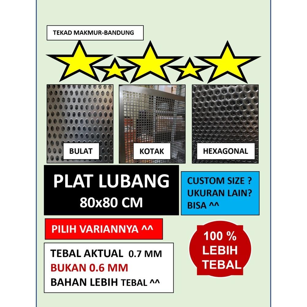 Plat 80x80 - Plat Besi Ram Speaker -  Ram Grill Plat Lubang - Ram Grill Box Sound DiM