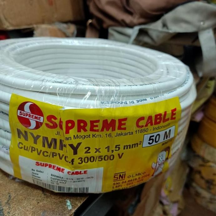 Kabel Serabut Nymhy 2 X 1,5 Mm Supreme Per Roll @ 50 Mtr