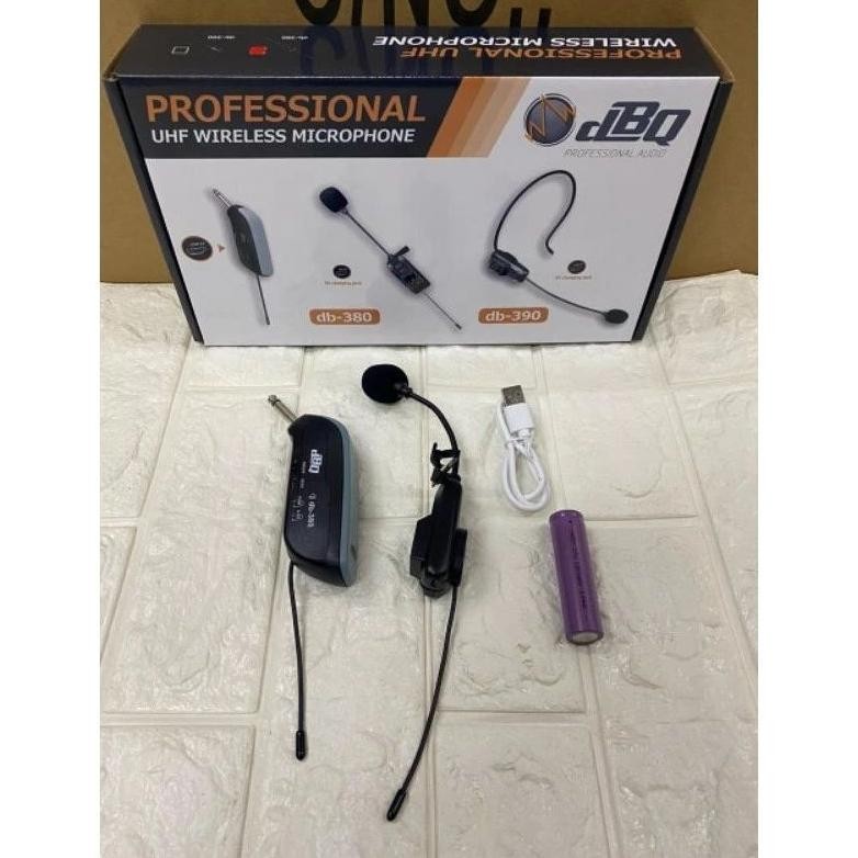 Mic jepit wireless clip on DBQ dB 380 uhf original DiM