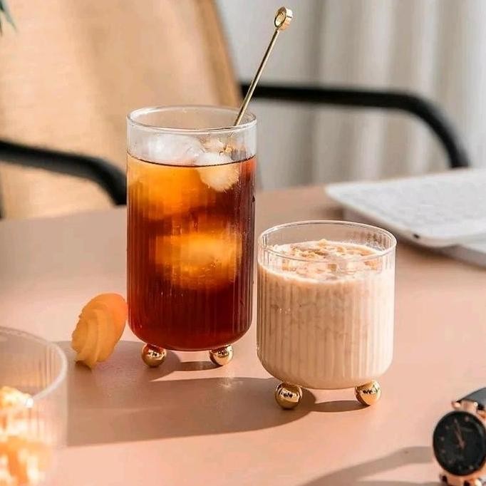 Vertical Pattern Gelas Kecil / Gelas Kaca / Gelas Kaca Set / kj homedecor / Transparan Glass / Gelas