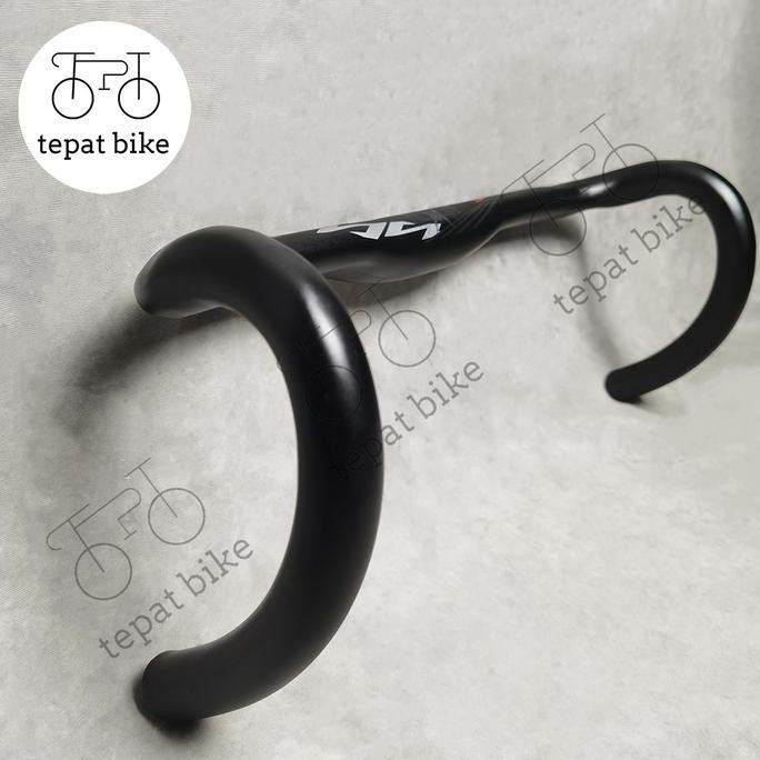 MOSSO Stang Balap Dropbar Aero Roadbike Alloy 380 400 420 Gepeng Pipih Ringan
