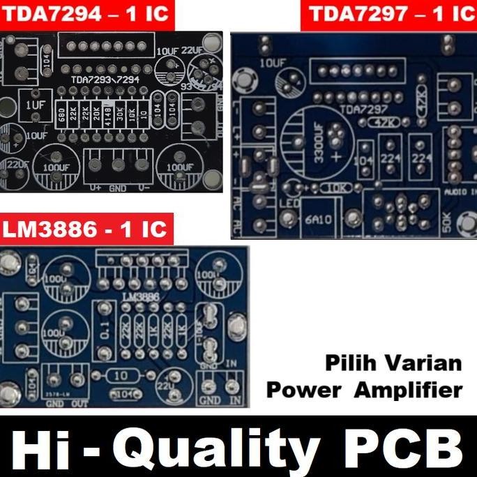 PCB HIGH QUALITY POWER AMPLIFIER 1-IC TDA7293/TDA7294 TDA7297 LM3886