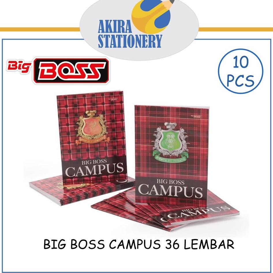

Buku Tulis Bboss Campuss 36 Lembar 10 Pcs Buku Sekolah B5 Campus Ukuran Besar Pak 10 Buku