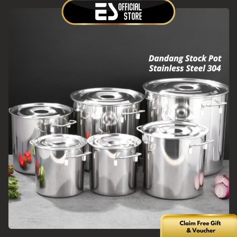 Terlaris Es Panci Stockpot Stainless Steel Dandang Stainless Steel Sus 304 Tebal