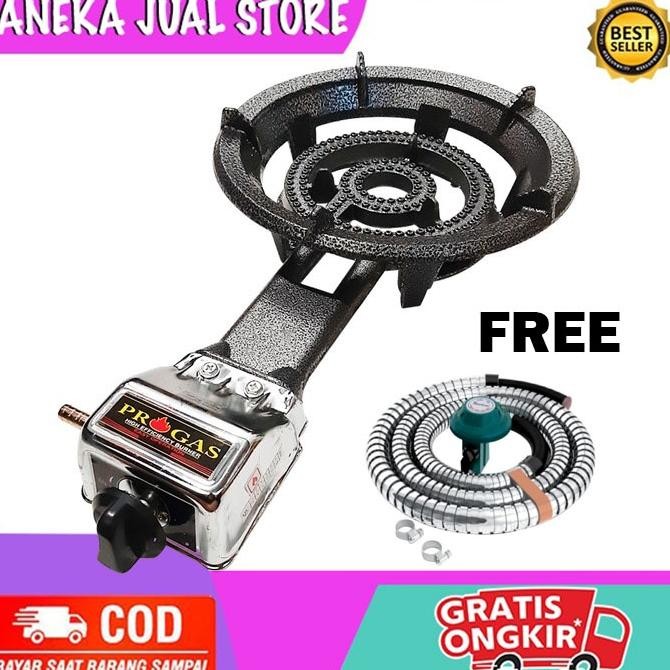 Terlaris Paket Kompor Gas Mawar / Cor Progas / Suggo 1 Tungku P31A