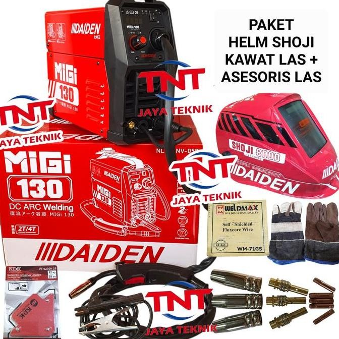 MESIN LAS DAIDEN MIGi 130 TRAVOLAS TANPA GAS MIG 130 DAIDEN GASLESS