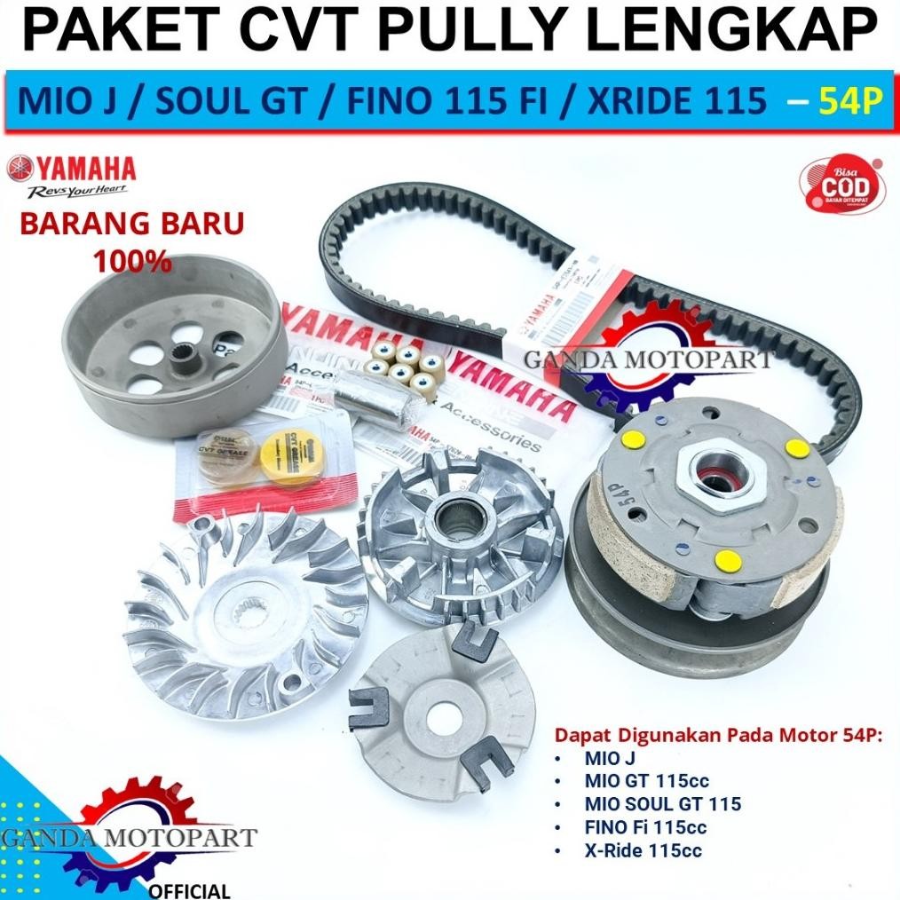PAKET KIRIAN CVT LENGKAP MIO J SOUL GT FINO 115 XRIDE 115 54P
