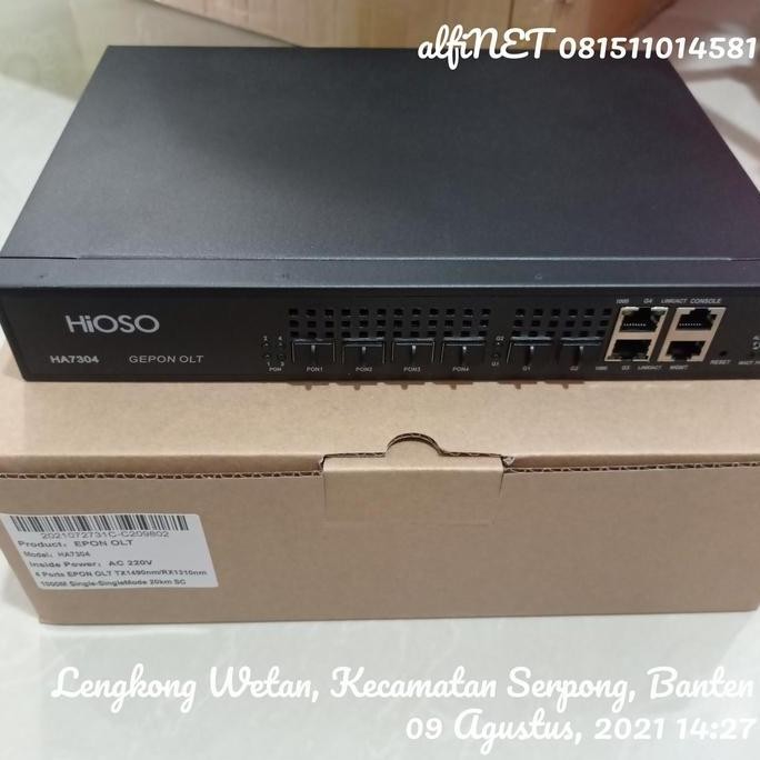 Hioso Ha7304 4 Pon Port Epon Olt Ftth Catv Olt Fiber Optic 1.25G New Stok
