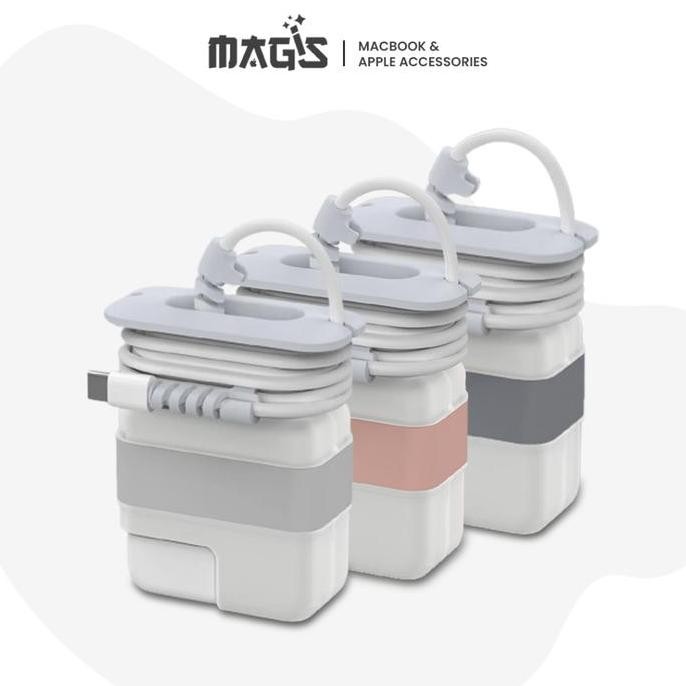 ASLI COVER CHARGER MACBOOK PELINDUNG ADAPTOR & KABEL - CASE CASING CHARGER LAPTOP