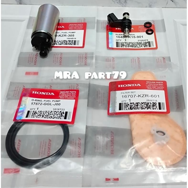 Paket 4aitem Rotak KZR+Filter fuel pump KZR+Oring GGC+ Injeksi K15 Hole 8, Vario 125 Fi old Vario 12