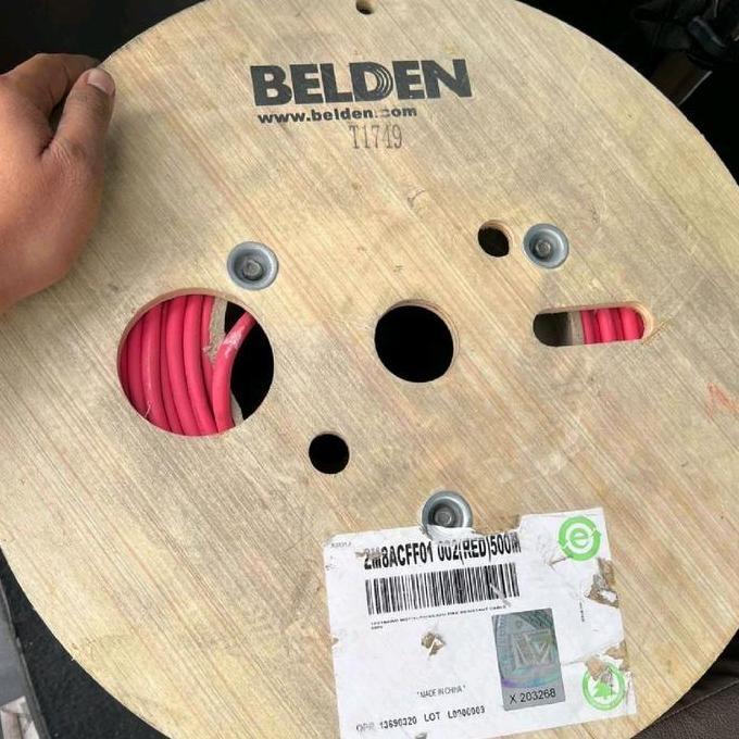 Kabel Belden 18Awg 1Pair Fire Resistant Zm8Acff01 002(Red)500M New Stok