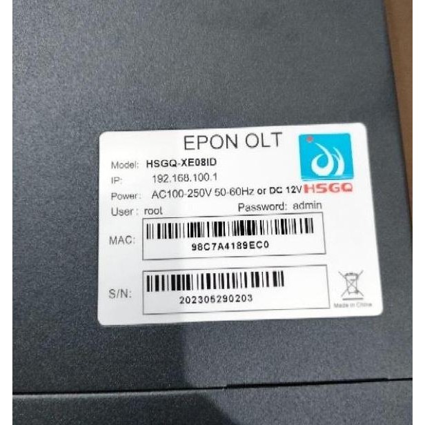 Olt Epon Hsgq Xe08Id Ber Xe08Id Resmi Uplink 10G Ac / Dc New Stok