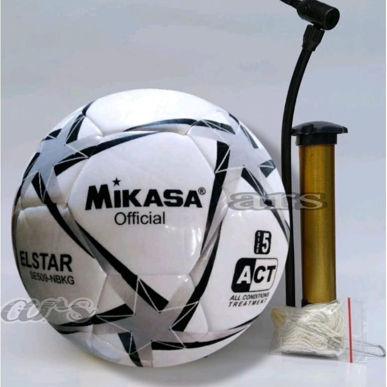 BOLA SEPAK MIKASA ELSTAR SIZE 5 / BOLA KAKI SIZE 5 IMPORT KUALITAS ORIGINAL 100% REALPICT
