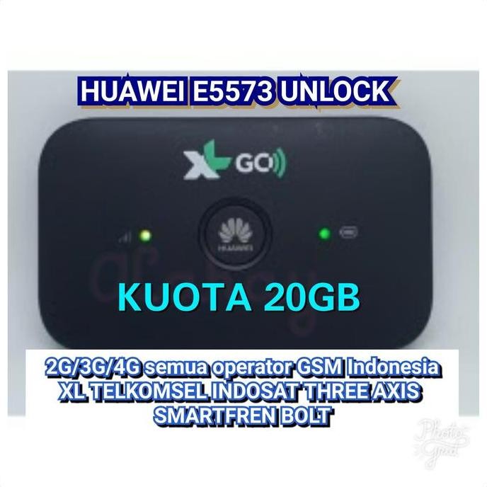 Xl Go 60Gb Huawei E5573 Mifi 4G Lte / 3G H+ / 2G Edge Lock Operator Xl New Stok