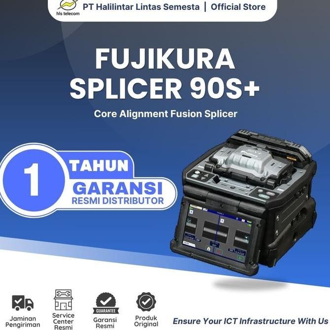 ALAT SAMBUNG FIBER OPTIK SPLICER FUJIKURA 90S+ CORE ALIGNMENT ORIGINAL DAN TERPERCAYA