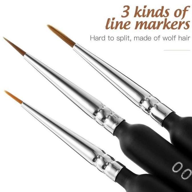 

Promo Set 11 Pcs Kuas Lukis | Paint Brush Cat Air Liner Lengkap