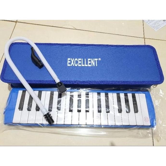 Tersedia Pianika Excellent Biru Original Box Koper Musik Anak TK SD