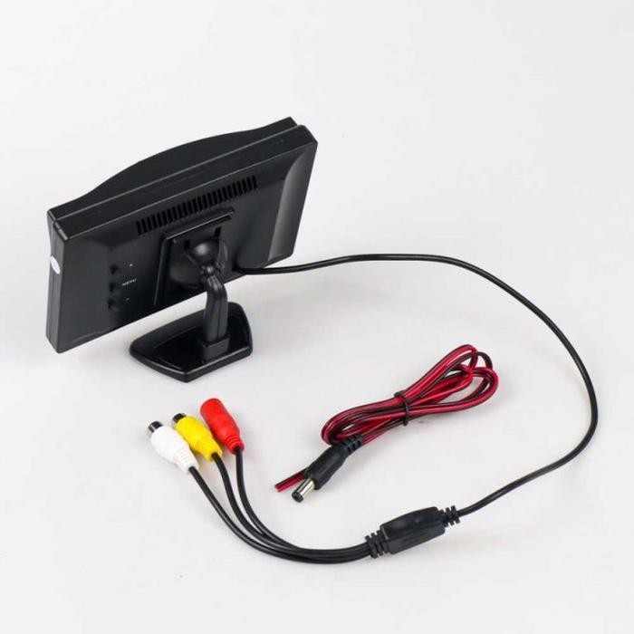 Jdm Paket Lengkap Tinggal Pasang Layar Monitor Mobil Tft Lcd 5 Inch + 2 Kamera Depan Belakang Car Pa