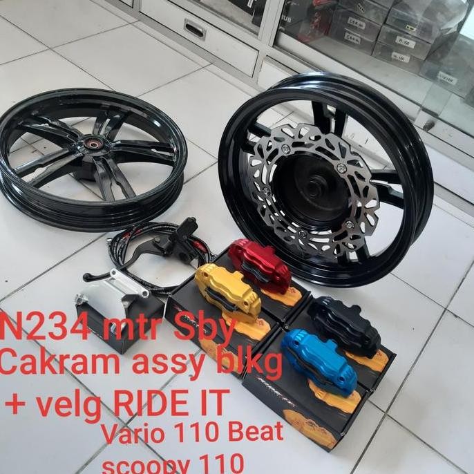READY PIRINGAN CAKRAM BELAKANG RIDE IT VELG VARIO 110 BEAT SCOOPY RING 14