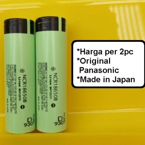 Baterai Panasonic 18650 Batere Laptop NCR 18650B 3400mah Japan - Batere Cas NCR18650B Asli Jepang - 