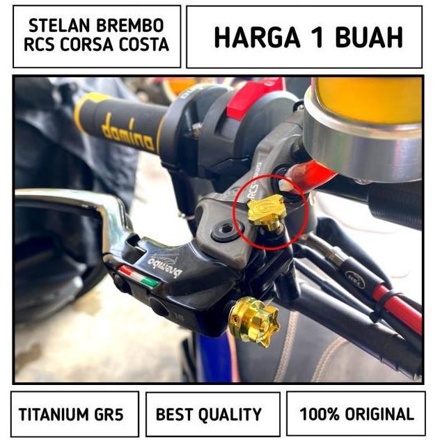 baru ADJUSTER ATAS BREMBO RCS CORSA COSTA TITANIUM GR5