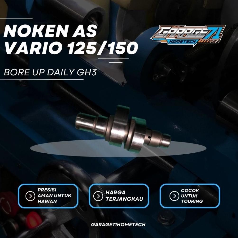 Noken as Camshaft custom Vario 150 Vario 125 KZR PCX ADV Bahan Mentah Racing Bore Up Touring Harian