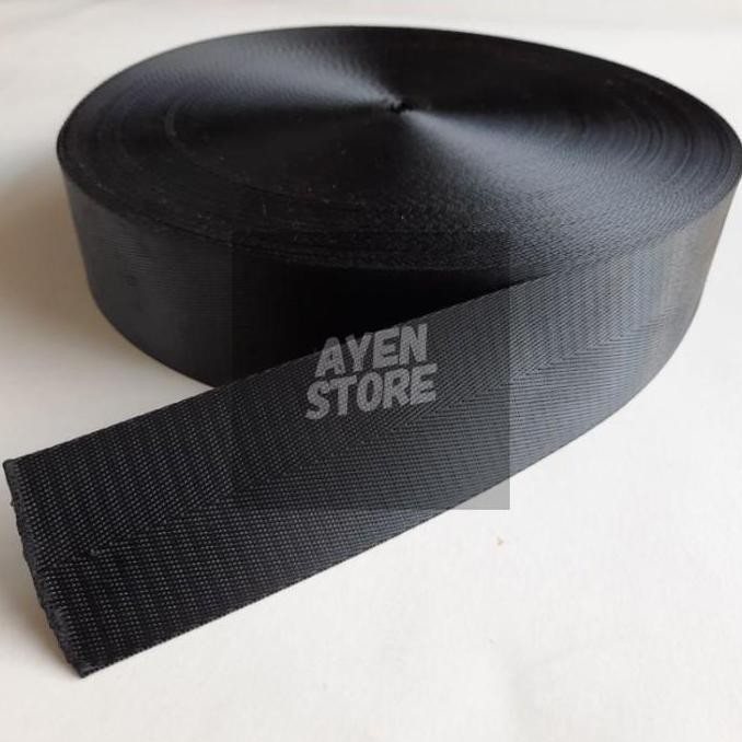 new  Webbing nylon 5 cm motif herringbone (per roll / 45 m). webbing panah