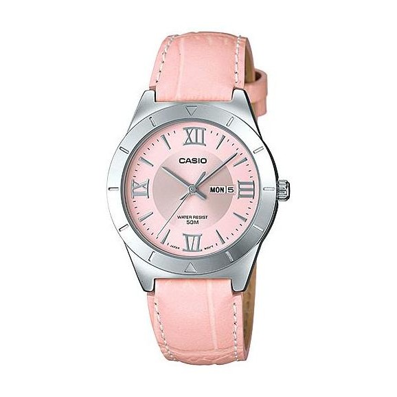 new  Casio Analaog Jam Tangan Wanita Kulit Pink LTP-1410L-4A Original
