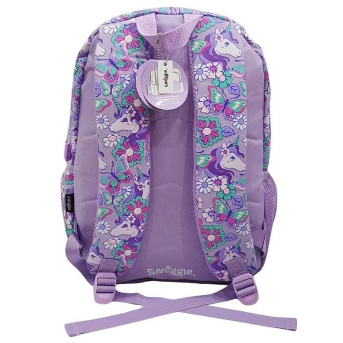 Promo / Terlaris Tas Smiggle Unicorn Ungu / Tas Ransel Smiggle Anak Perempuan Unicorn Flower Purple 