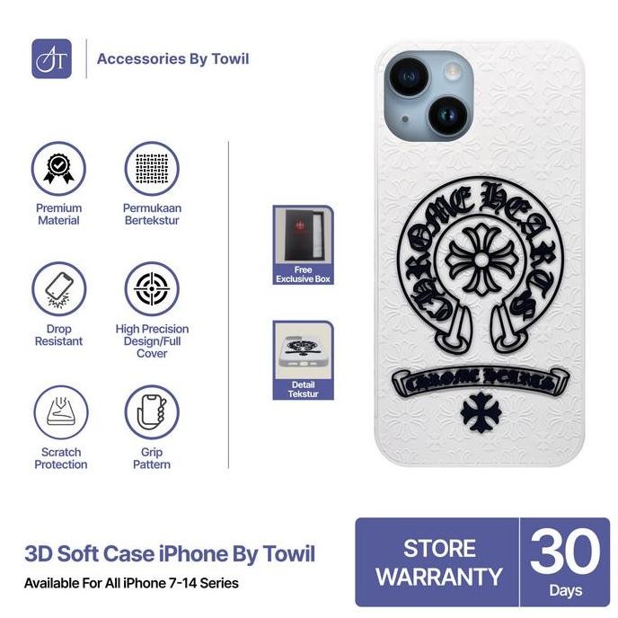 Case iphone 14 pro max 14Plus Casing chrome hearts 13 Pro Max 13 Mini