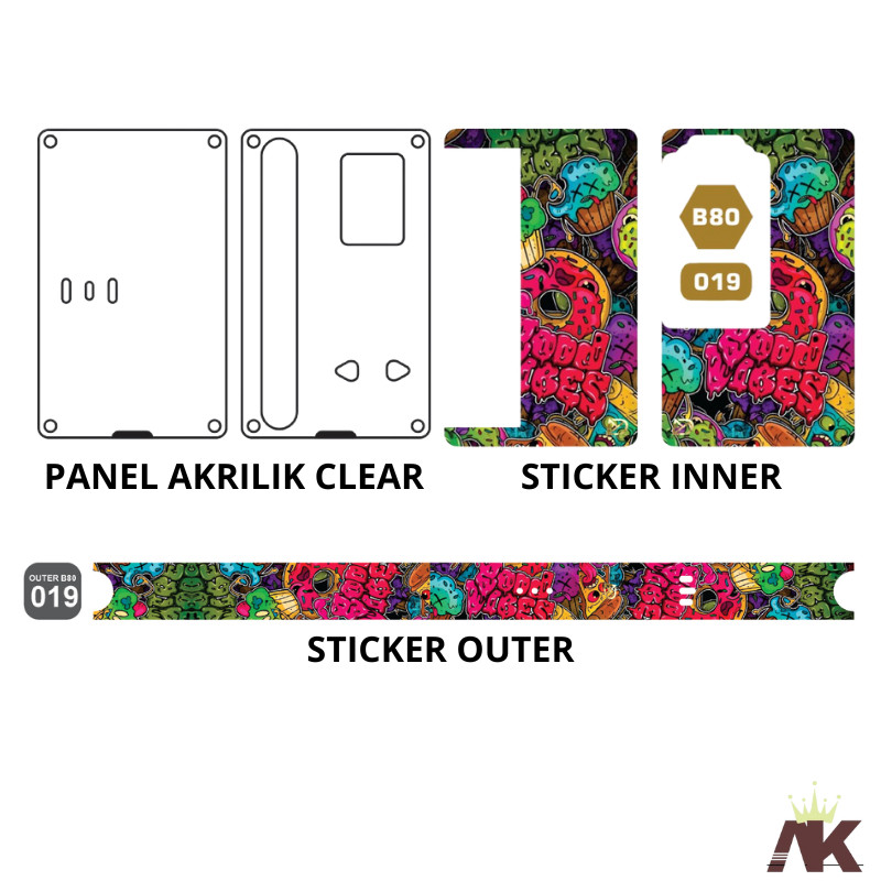 

Promo2pcs - Cutting Akerilik Untuk Bagian Luar Dalam B80 Pres 19 Garskin Stiker/not Case Premium Quality CustomCOD