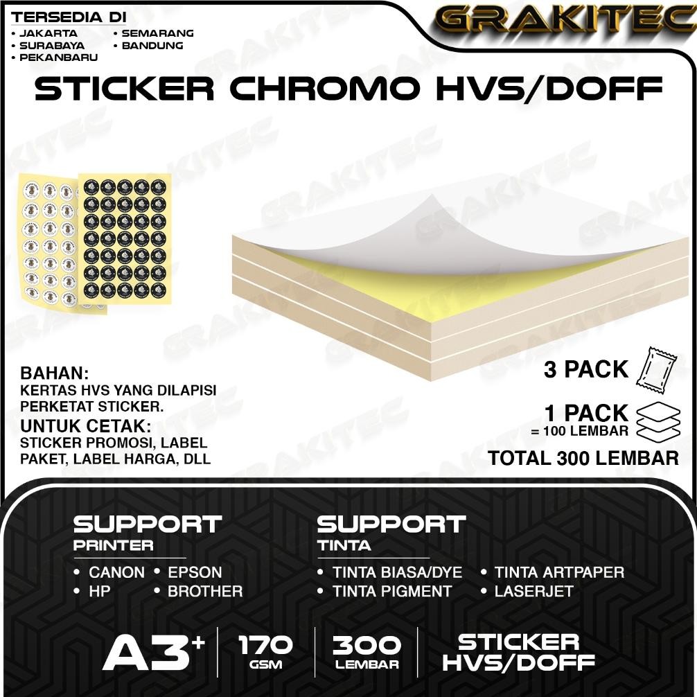 

Terjangkau Sticker Chromo A3+ Glossy / Doff HVS 100 / 300 Lembar | Stiker Kromo, bontak, CTS, Cast-coated Cromo ..