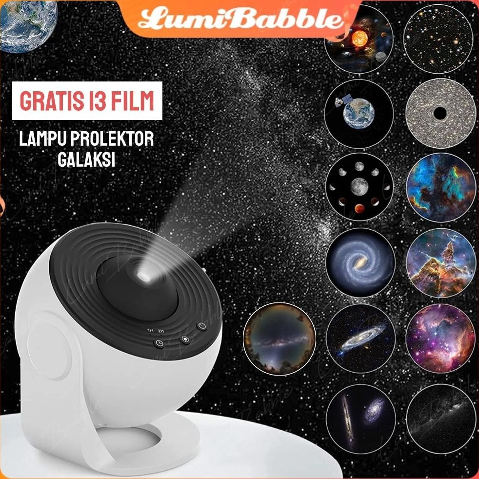 Lampu Tidur Proyektor Galaxy Lampu Kamar Tidur Aesthetic 360 Lampu Proyektor Langit Lampu Proyektor 