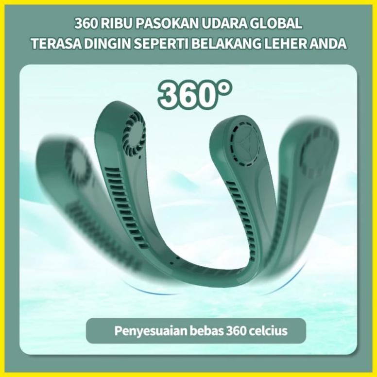 Terlaris Cod Kipas Angin Gantung Leher Mini Usb Portable Super Dingin Sejuk Neck Fan Kipas Leher Kip