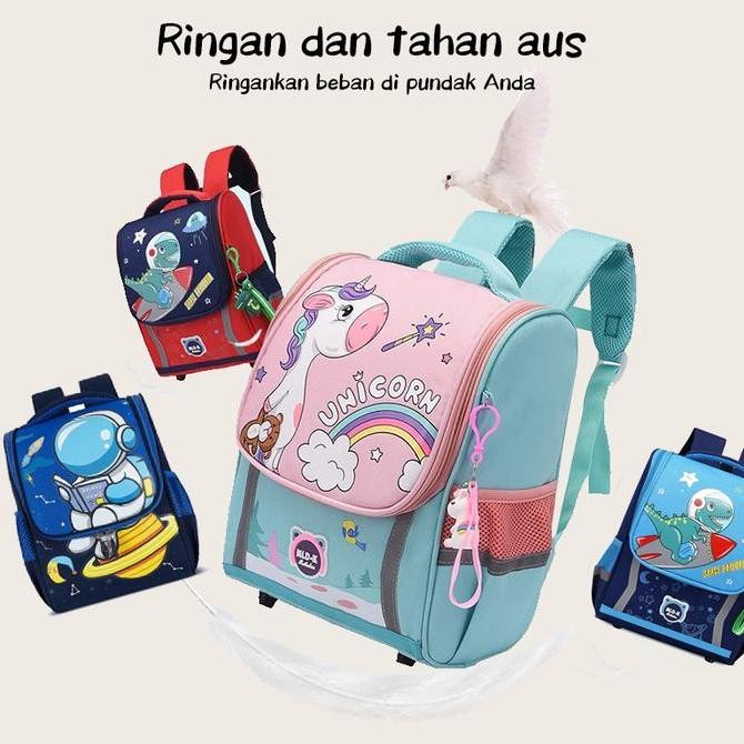 

[READY] Aimilo Tas Sekolah Anak Perempuan Laki Laki Tk Tas Ransel Kartun Lucu Tahan Air Untuk 3-6 Tahun