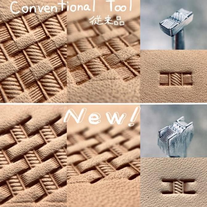 

Oka Basketweave Leather Stamp Tool Carving Stamping - Oka Factory Japan Leather Tool Alat Ukir Kulit